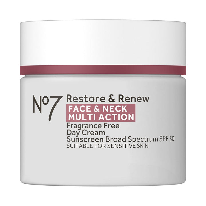 Restore & Renew Multi Action Face & Neck Fragrance Free Day Cream, 50ml